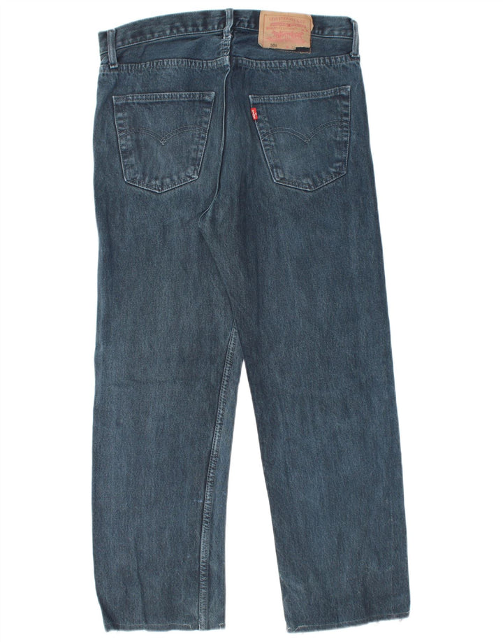 LEVI'S Mens 501 Straight Jeans W32 L25  Blue Cotton
