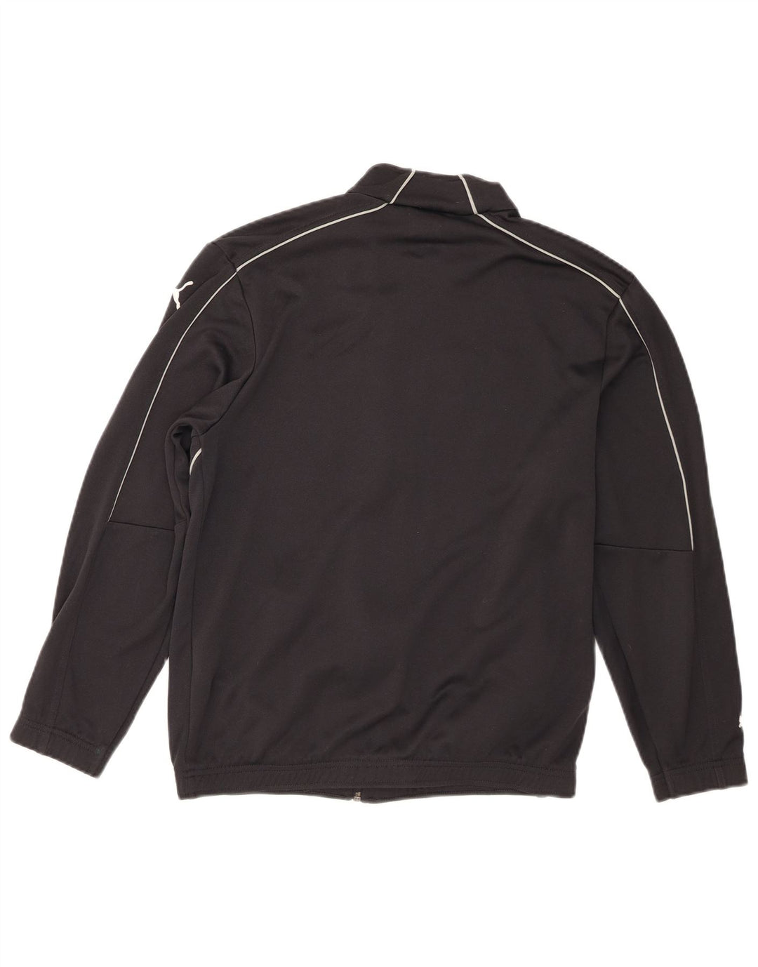 Puma Boys Graphic Tracksuit Top Jacket 13-14 Years Black Polyester