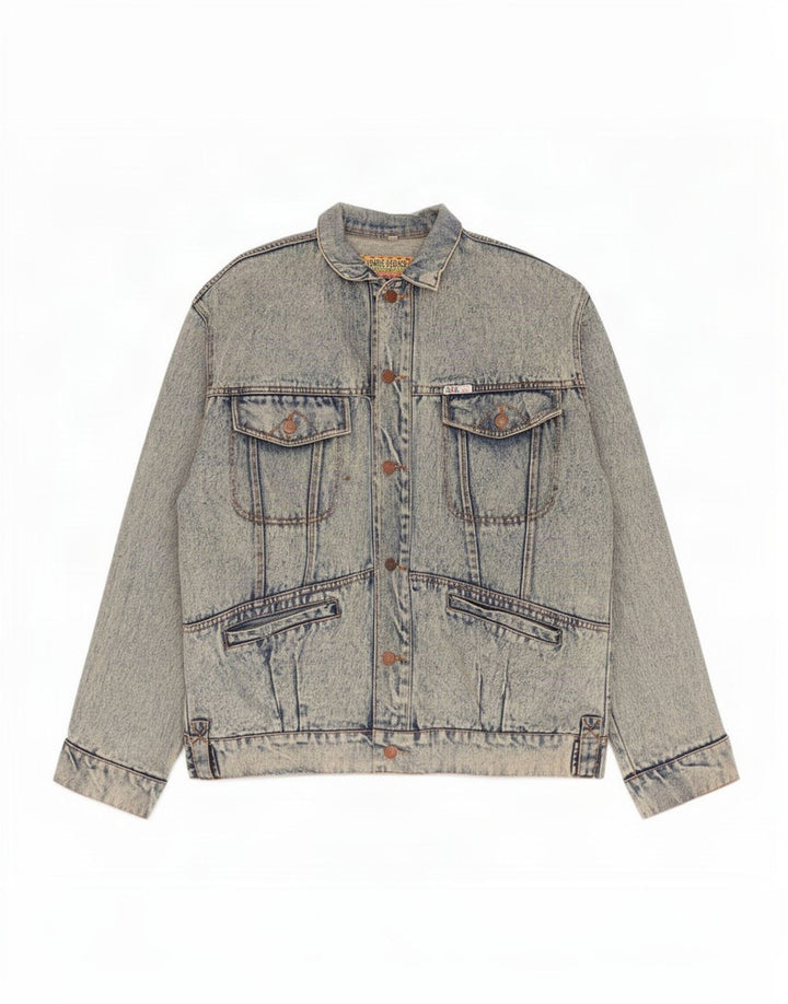 Vintage Mens Denim Jacket UK 40 Large Blue