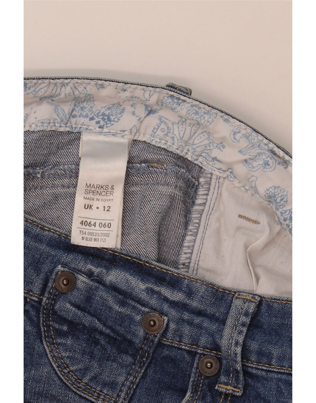 Marks & Spencer Herre Denim Shorts UK 12 Medium W32 Blue Cotton