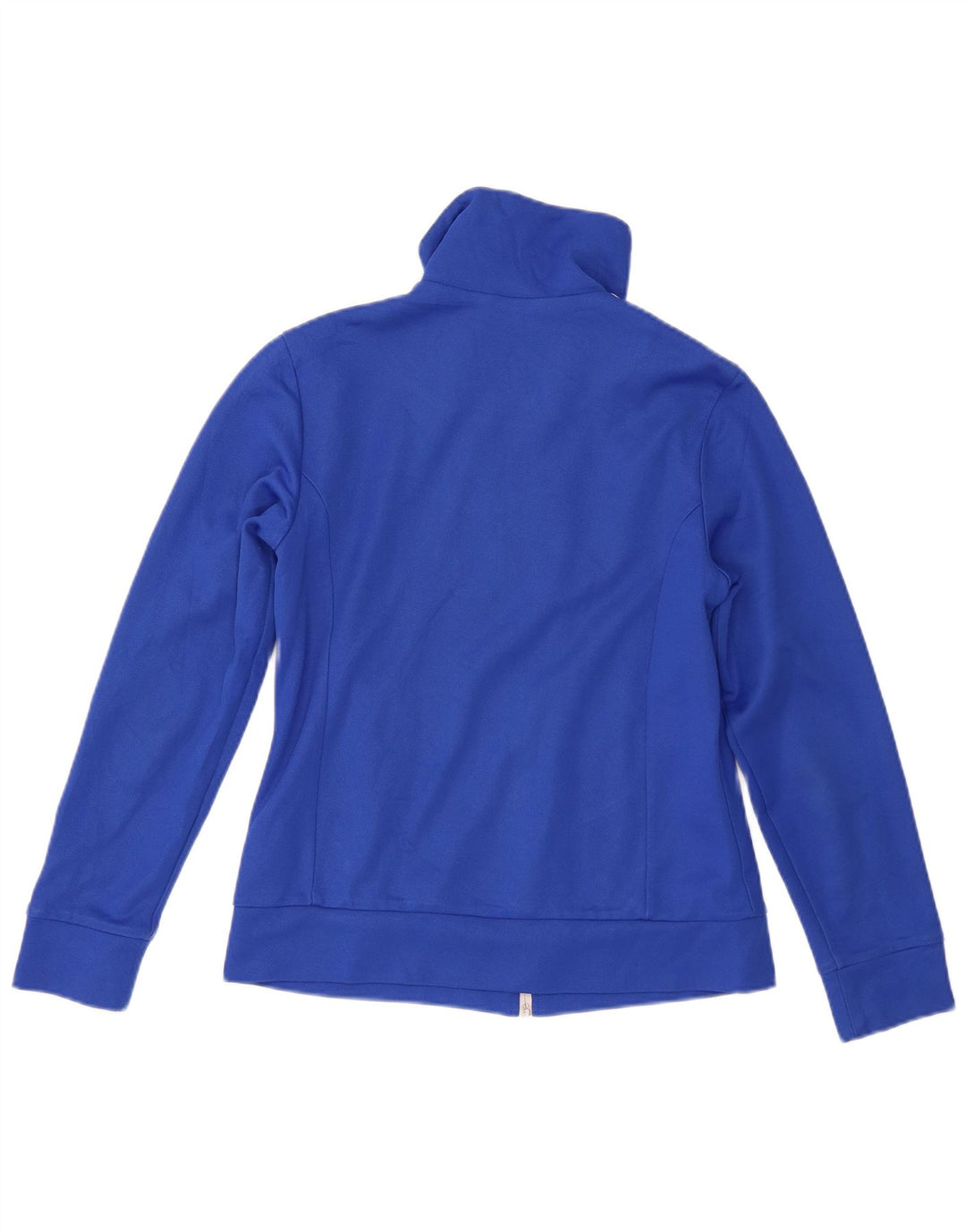 Adidas Womens Tracksuit Top Jacket UK 12 Médio Azul Algodão
