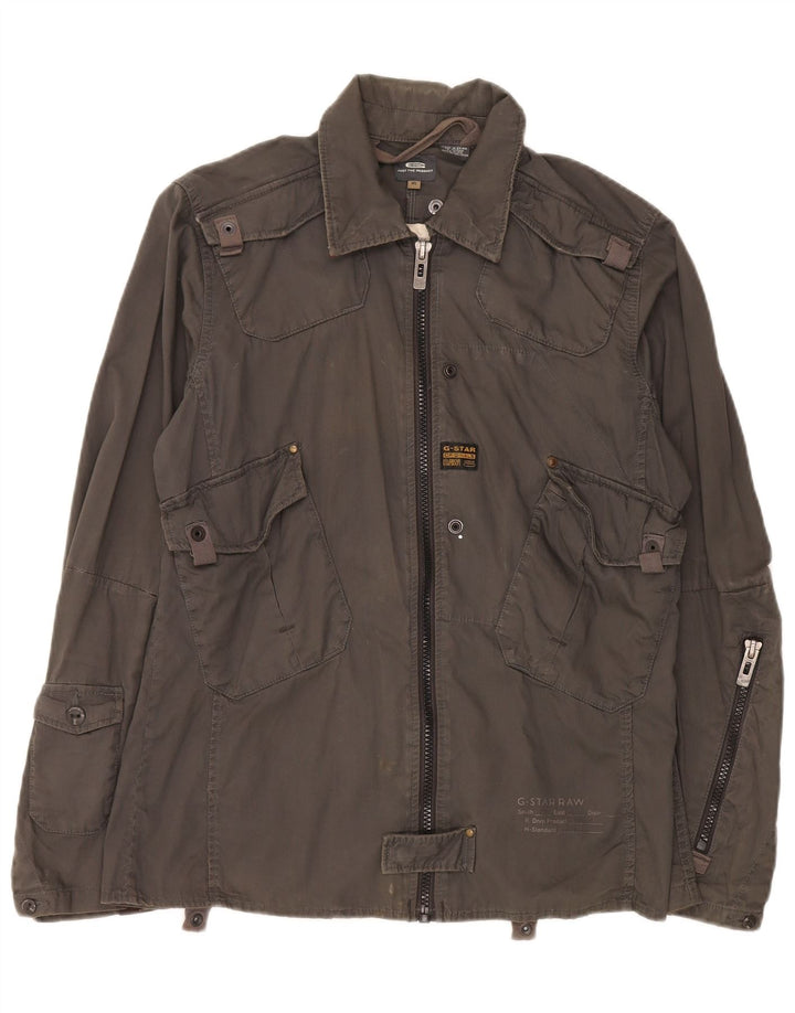G-Star Herre Utility Jacket UK 42 XL Khaki Cotton