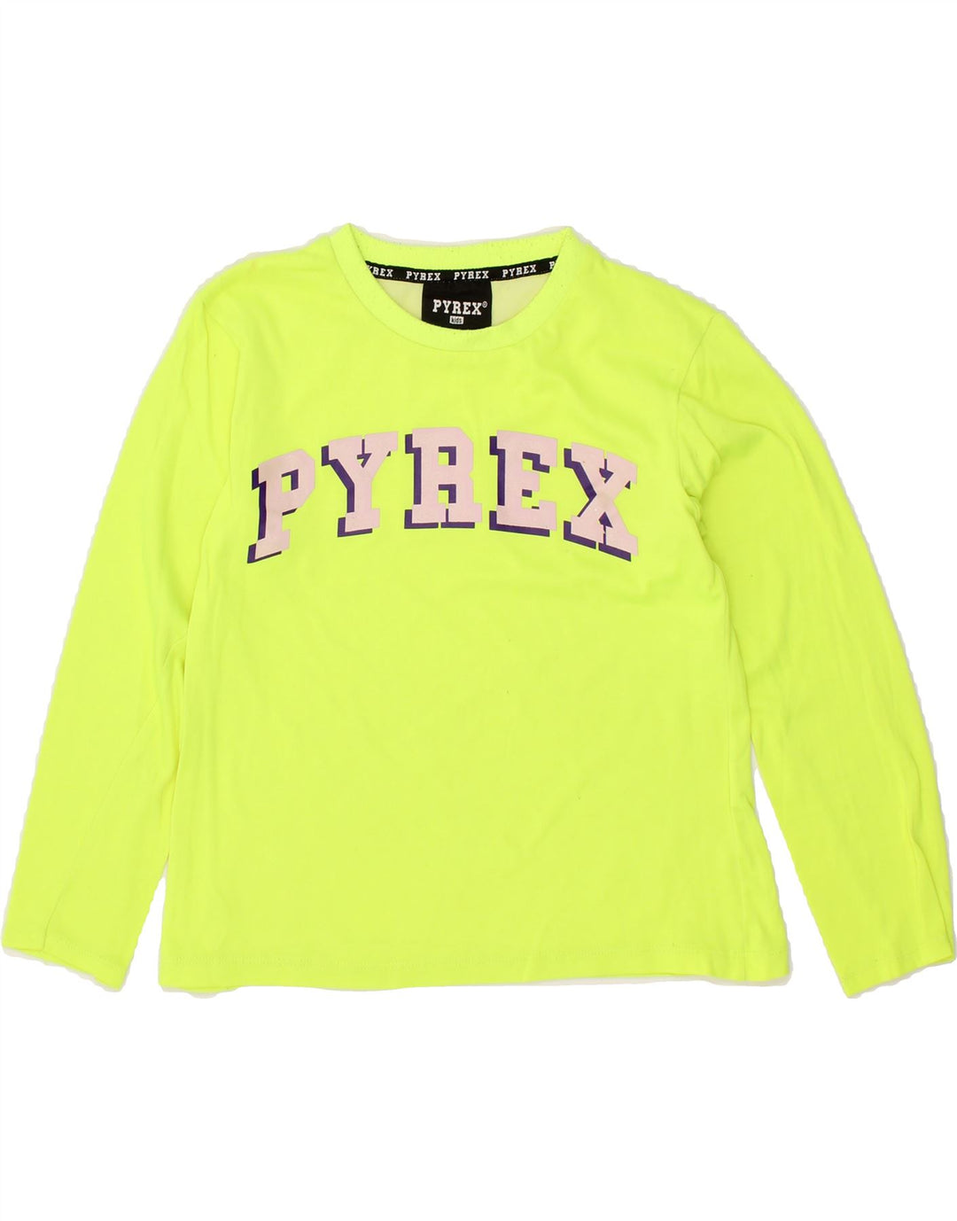 PYREX Boys Graphic Top Long Sleeve 11-12 Years XL Green Cotton Vintage Pyrex and Second-Hand Pyrex from Messina Hembry 