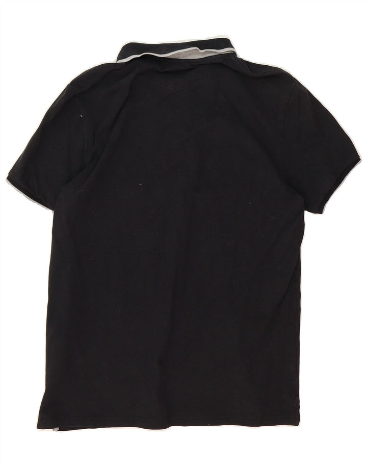 CHAMPION Mens Polo Shirt Large Black Cotton Vintage Champion and Second-Hand Champion from Messina Hembry 