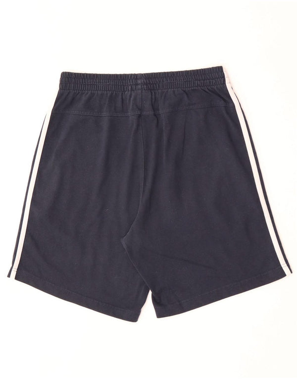 Pantaloncini sportivi da uomo Adidas medi in cotone blu navy