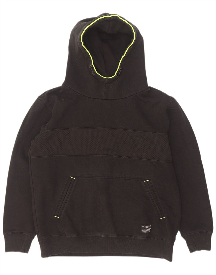 Jack & Jones Herren Kapuzenpullover XL Schwarz Polyester