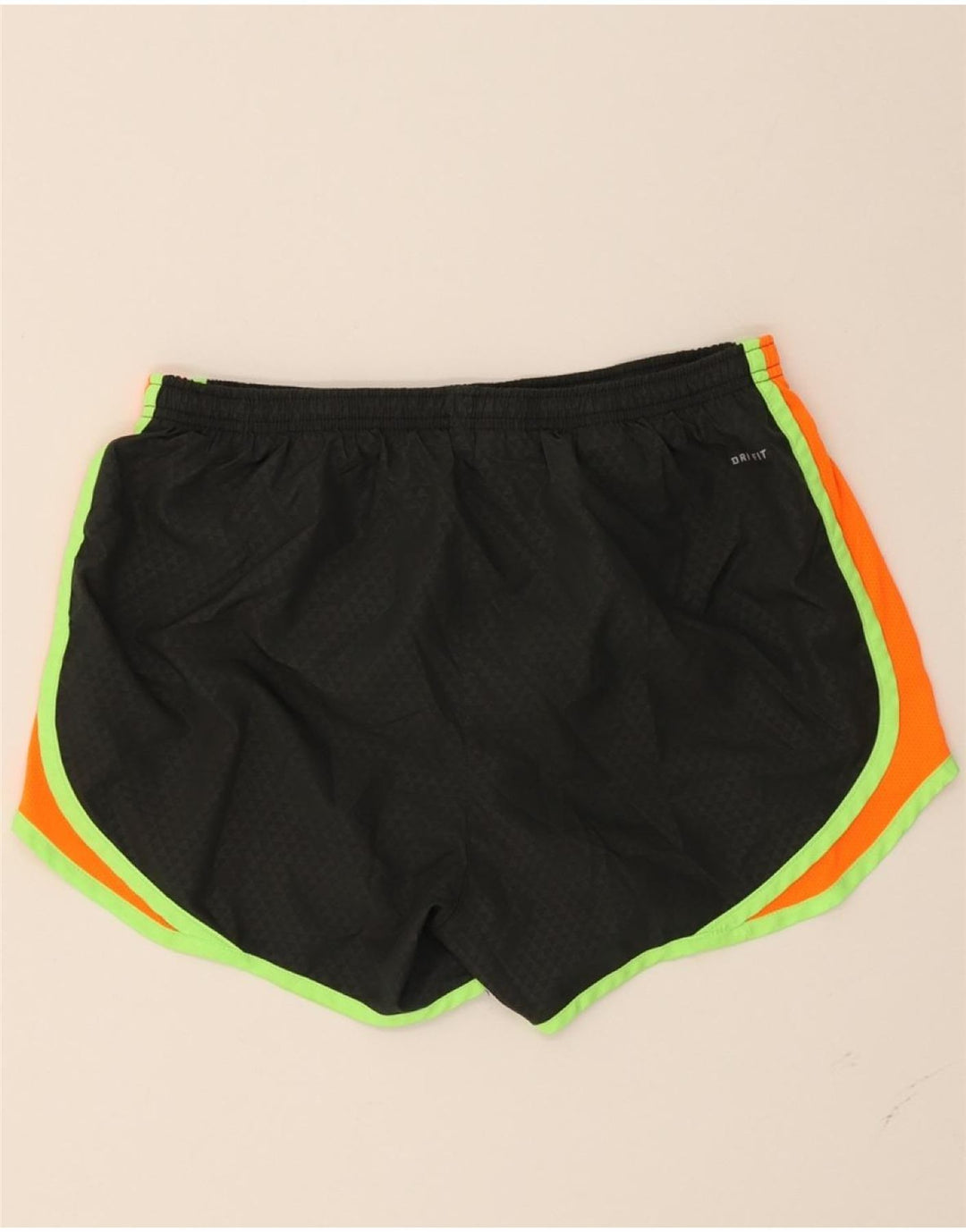 NIKE Womens Dri Fit Sport Shorts UK 14 Medium  Black Colourblock Polyester Vintage Nike and Second-Hand Nike from Messina Hembry 