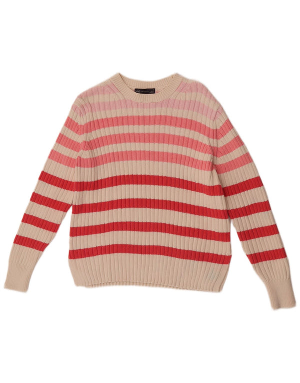 Marks & Spencer Womens Boat Neck Jumper Sweater UK 12 Medium Multicoloured