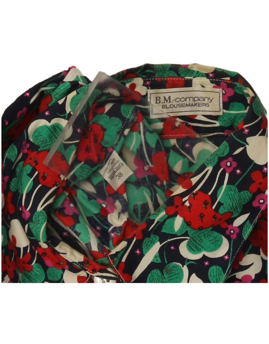 Vintage Womens Short Sleeve Shirt Blouse EU 38 Medium Multicoloured Floral