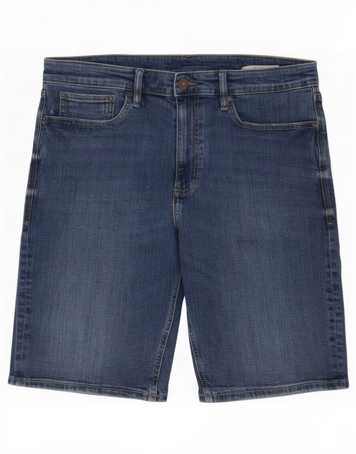 Marks & Spencer Mens Denim Shorts Large W34 Blue Cotton