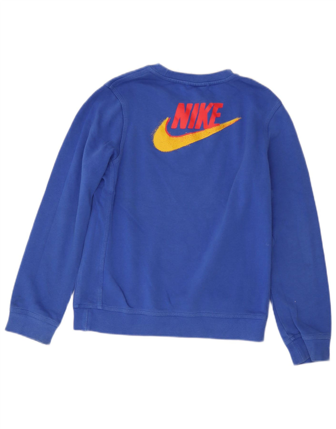 Nike Boys Graphic Sweatshirt Jumper 12-13 Years Large Blue Cotton