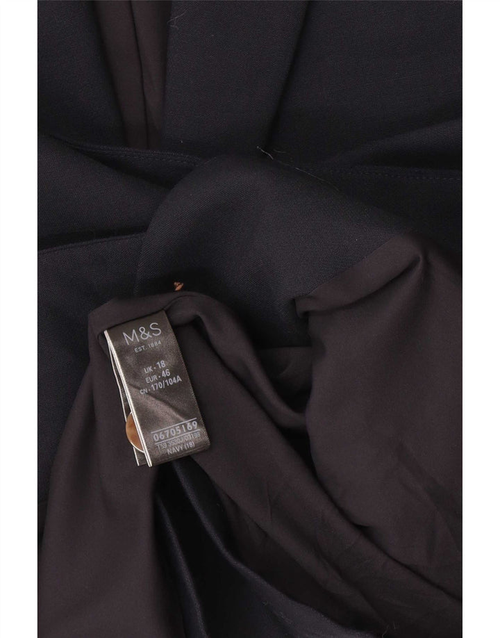 Marks & Spencer Veste blazer surdimensionnée à 1 bouton pour femme UK 18 XL Bleu marine