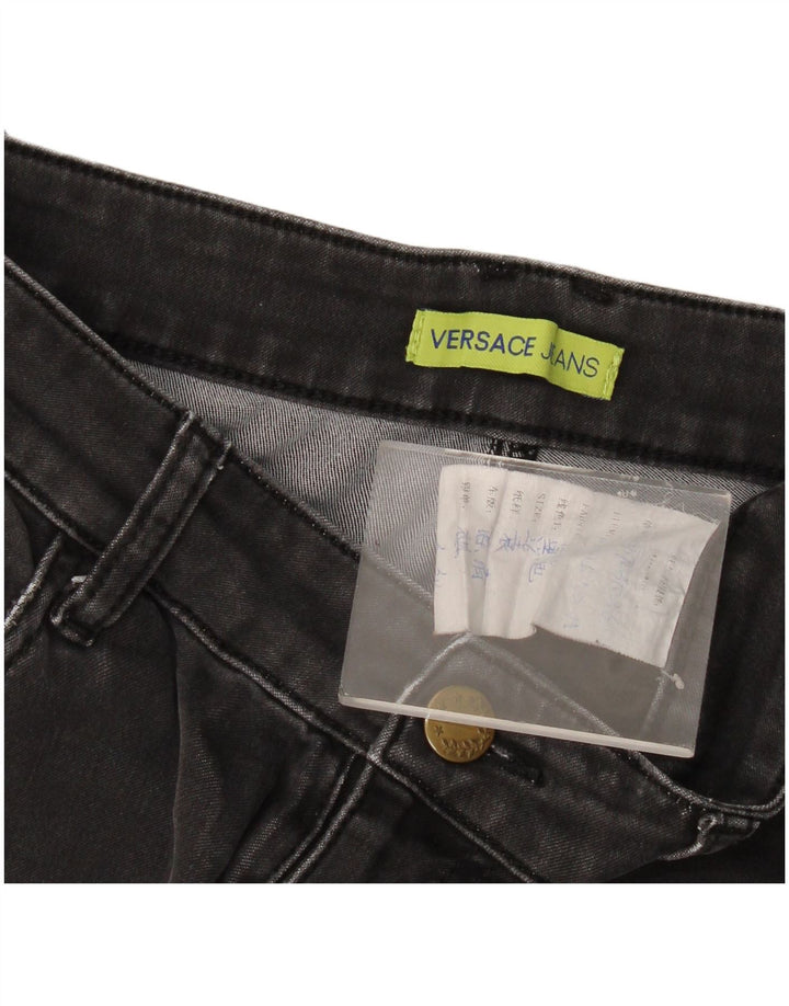 Versace Damen Slim Jeans W28 L29 Grau