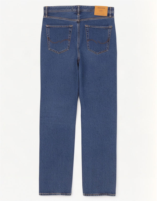 Jack & Jones Straight Jeans til mænd W32 L32 Blå Bomuld