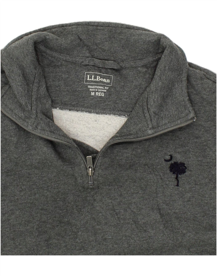 L.L.BEAN Mens Traditional Fit Zip Neck Sweatshirt Jumper Medium Grey Vintage L.L.Bean and Second-Hand L.L.Bean from Messina Hembry 