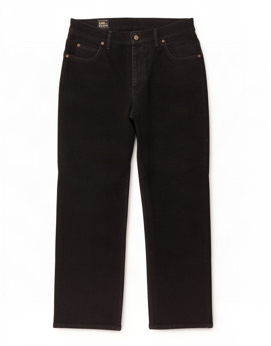Lee Mens Brooklyn Straight Jeans W34 L29 Sort Bomuld