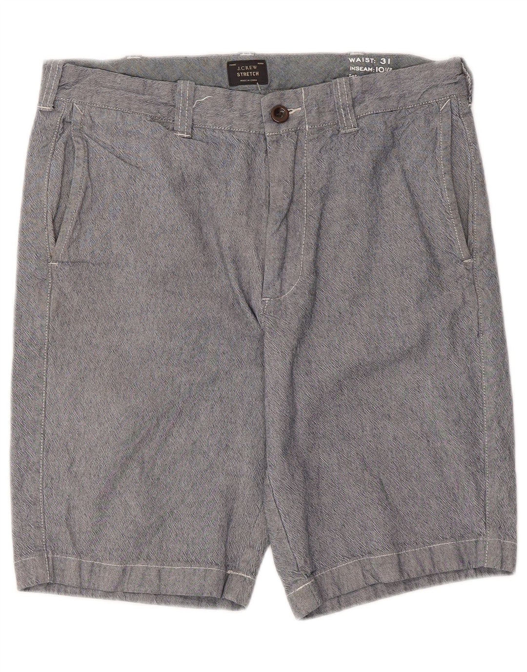 J. Crew Herren Chinoshorts W31 mittelblaue Baumwolle