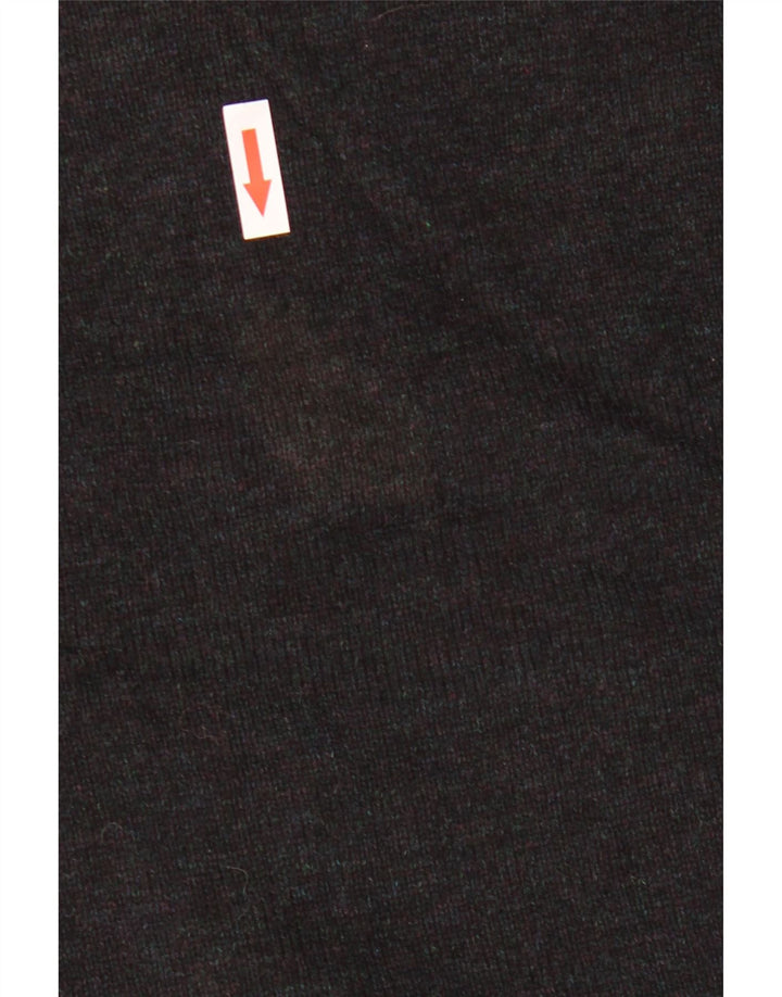 Marks & Spencer Herren-Pullover mit Rundhalsausschnitt, Größe L, schwarze Wolle