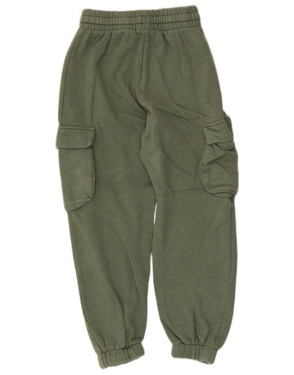 Pantalon de survêtement cargo Zara pour femme, jogging UK 10, petit coton vert