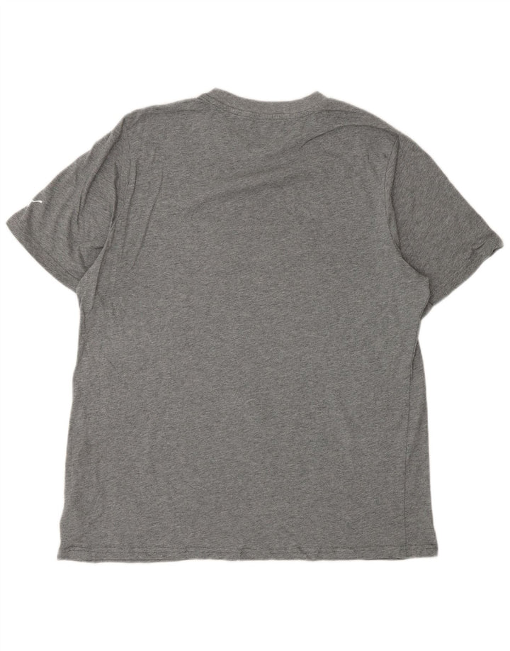 T-shirt grafica da uomo PUMA grande in cotone grigio