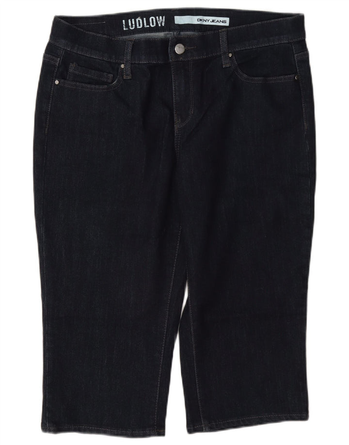 Dkny Womens Ludlow Bermuda Denim Shorts US 8 Medium W30 L16 Navy Blue