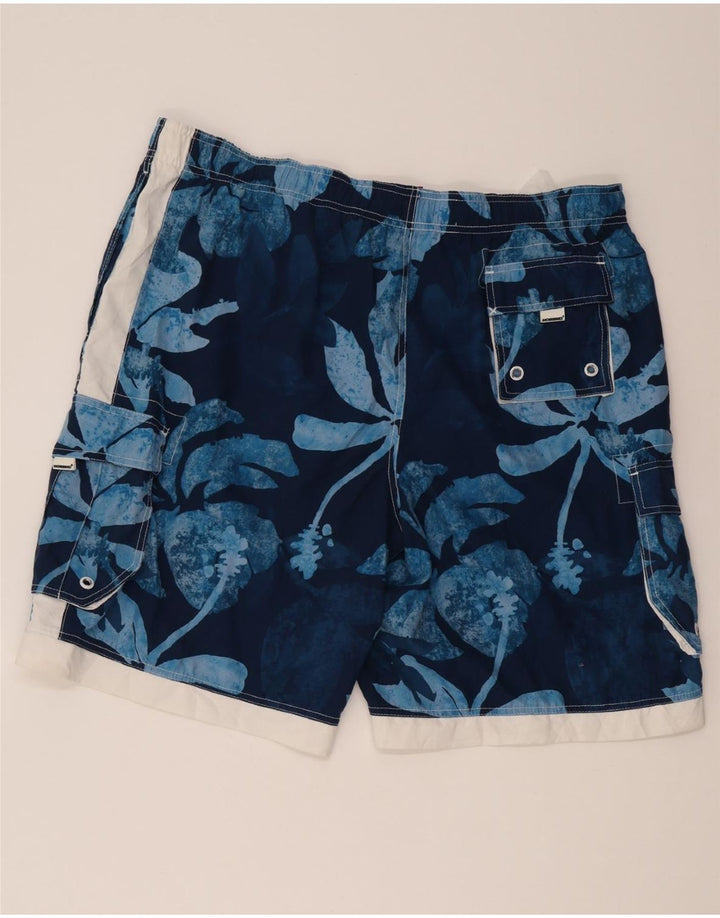 MOSSIMO Mens Swimming Shorts XL Navy Blue Floral Polyester Vintage Mossimo and Second-Hand Mossimo from Messina Hembry 