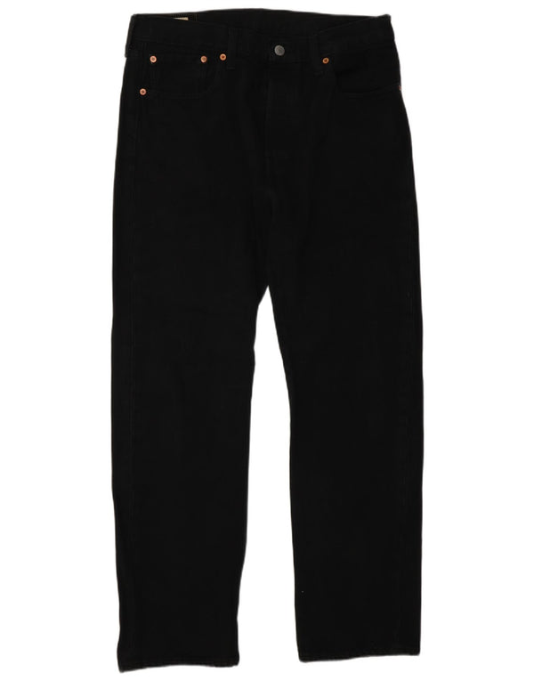 Мужские прямые джинсы Levi's 501 W32 L30, черный хлопок