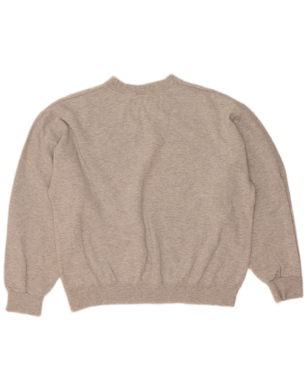 Champion Womens Oversized Sweatshirt Jumper UK 16 Large Grey Flecked