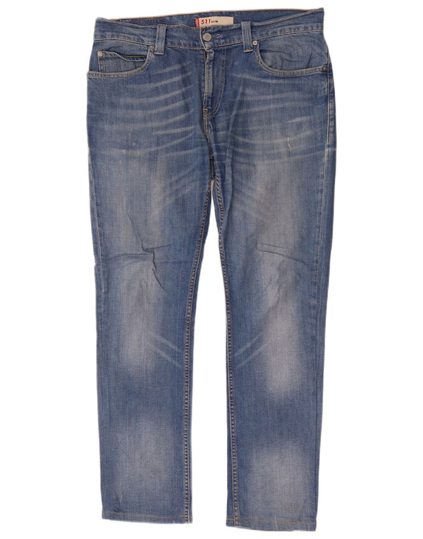 Levi's Mens 511 Slim Jeans W35 L31 Blue Cotton
