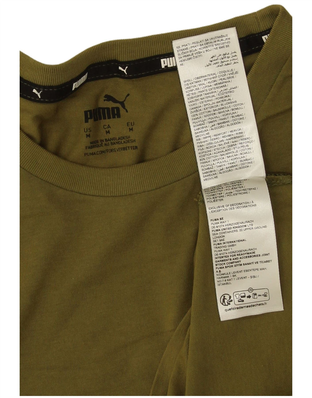 Puma Herren-T-Shirt mit Grafik, mittlere Khaki-Baumwolle