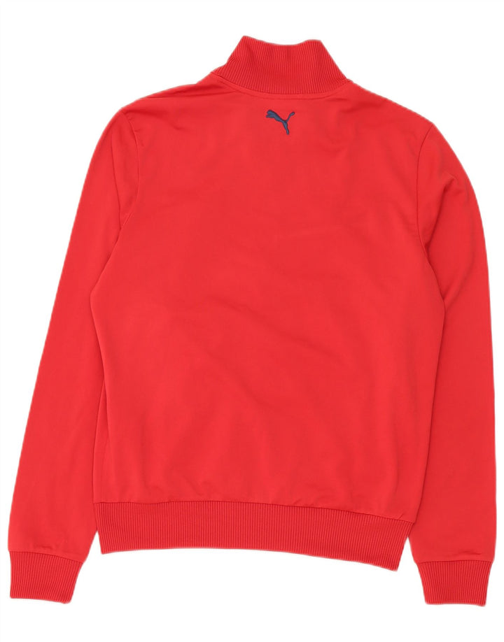 Puma Mens Tracksuit Top Jacket Medium Red Striped Polyester