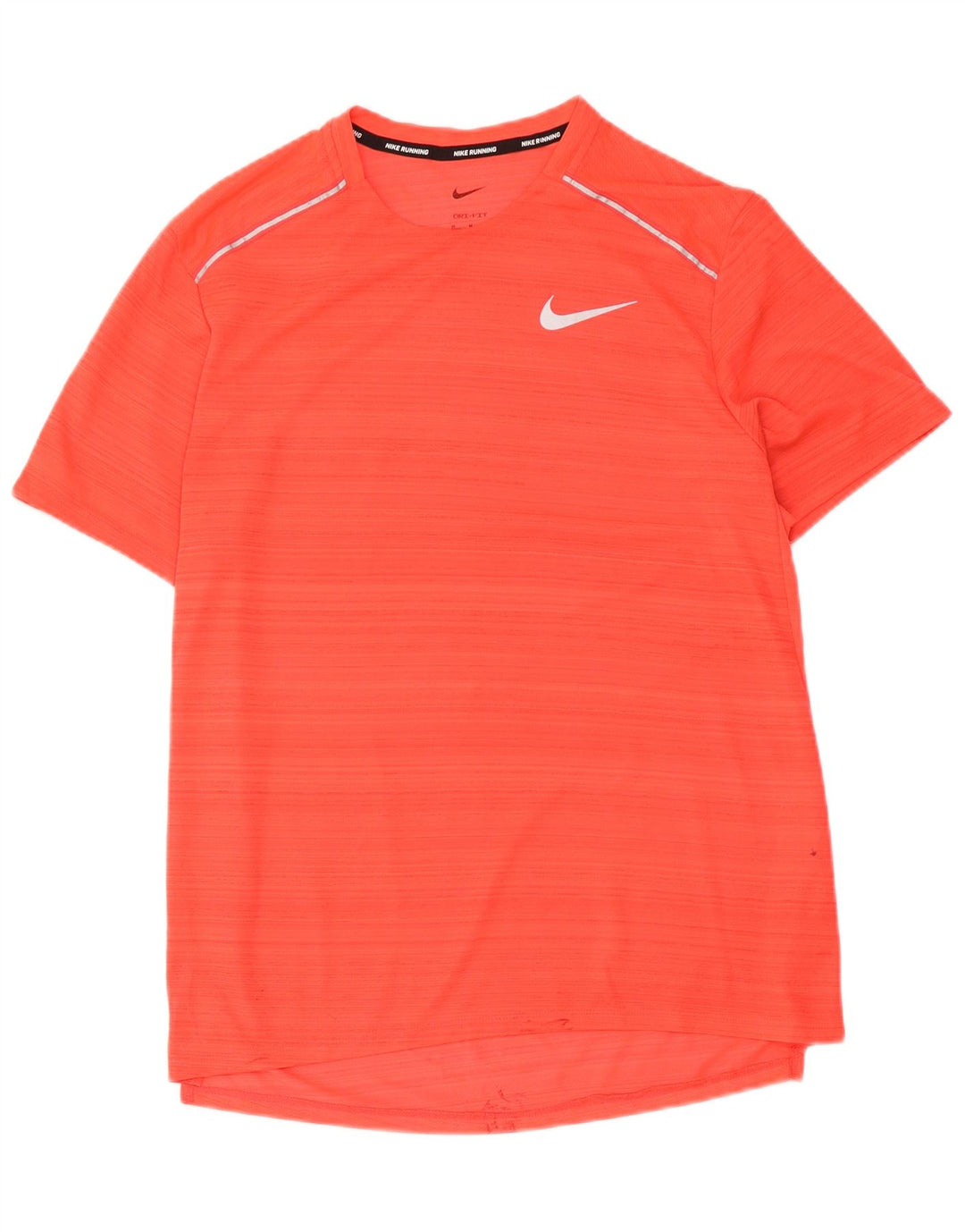 Nike Mens Dri Fit T-Shirt Top Medium Red Striped Polyester