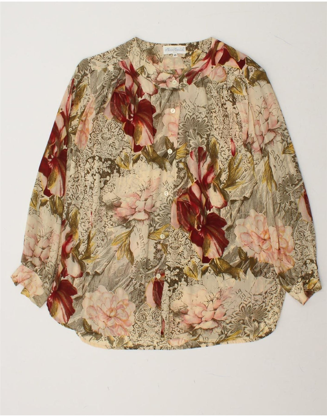VINTAGE Womens Shirt Blouse EU 46 XL Multicoloured Floral Vintage Vintage and Second-Hand Vintage from Messina Hembry 