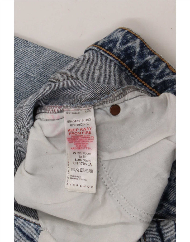 Topshop Womens Straight Jeans W30 L24 Blue Cotton