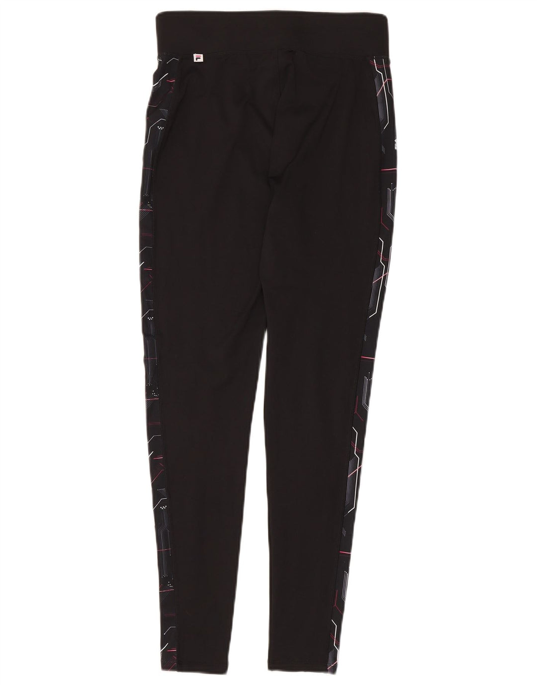 Leggings grafici da donna Fila UK 12 Poliestere geometrico nero medio