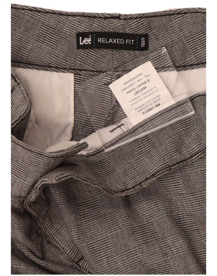 LEE Womens Relaxed Fit Casual Trousers US 8 Medium W32 L29 Grey Check
