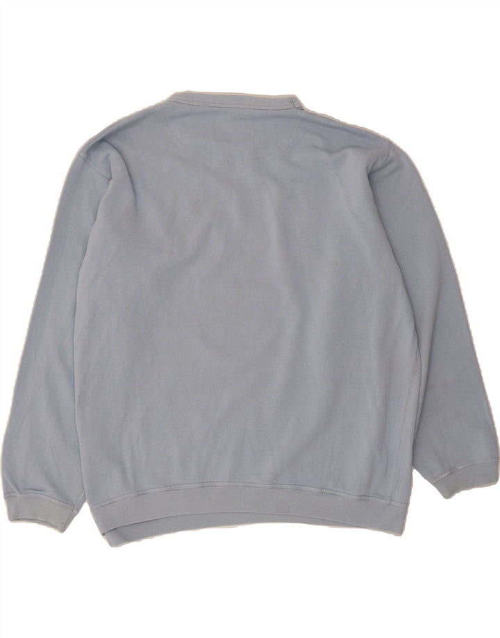 CHAMPION Mens Graphic Sweatshirt Jumper XL Blue Cotton Vintage Champion and Second-Hand Champion from Messina Hembry 