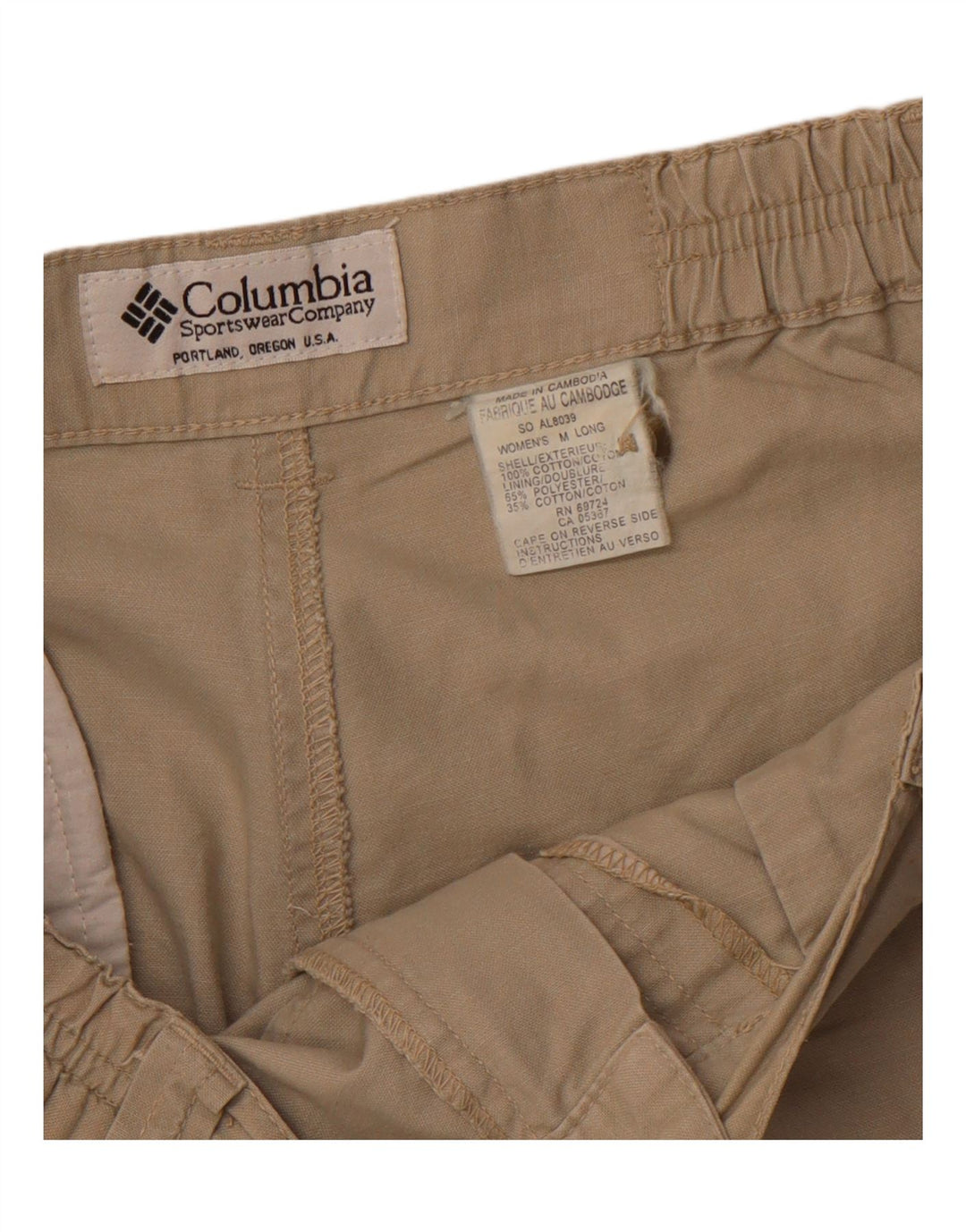 COLUMBIA Womens Straight Cargo Trousers Medium W30 L29 Beige Cotton