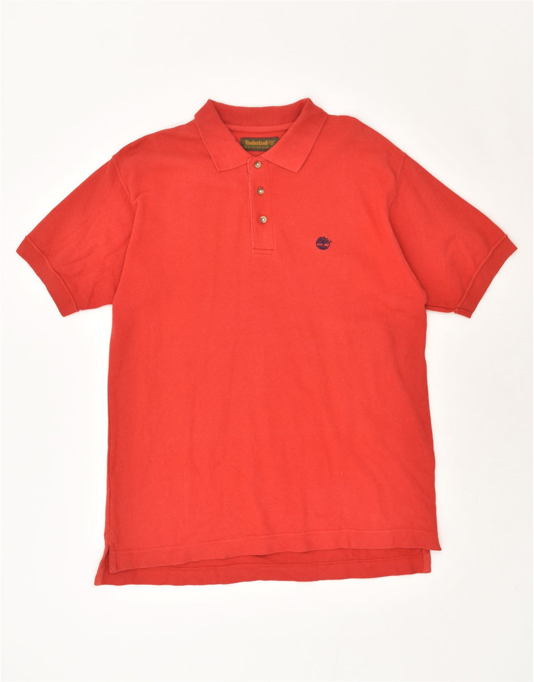 TIMBERLAND Mens Weathergear Polo Shirt Medium Red Cotton Vintage Timberland and Second-Hand Timberland from Messina Hembry 