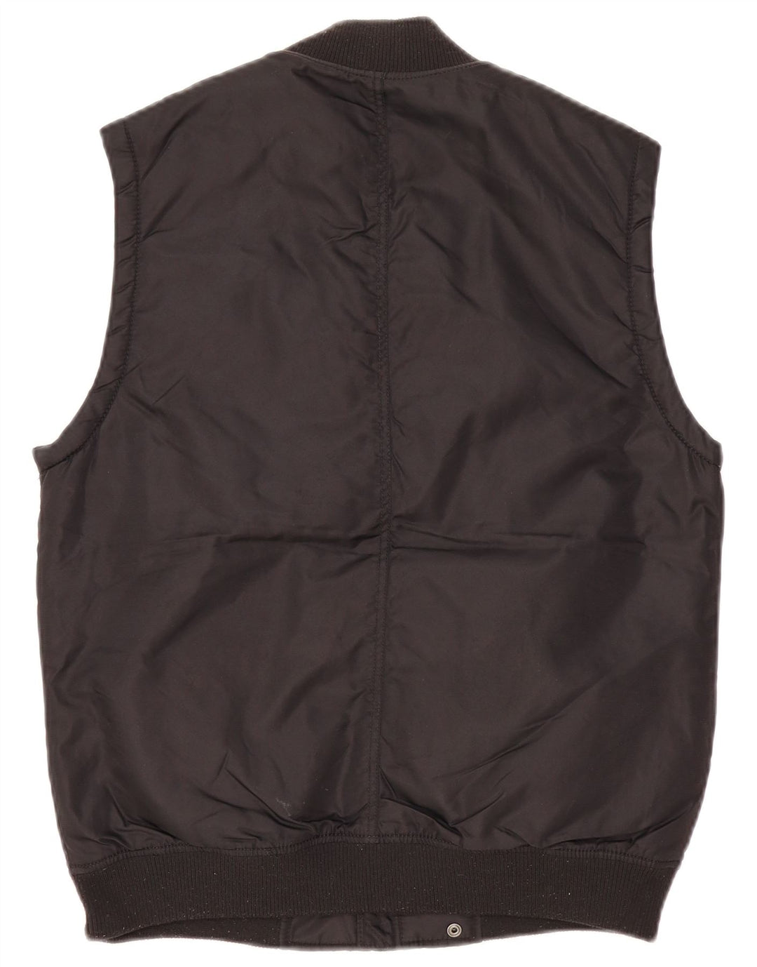 Zara Mens Utility Gilet UK 36 Small Black Nylon