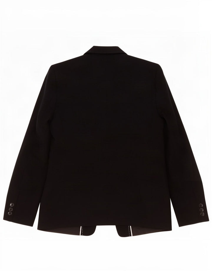 Marks & Spencer Chaqueta tipo blazer con 1 botón para mujer UK 44 Poliéster negro mediano