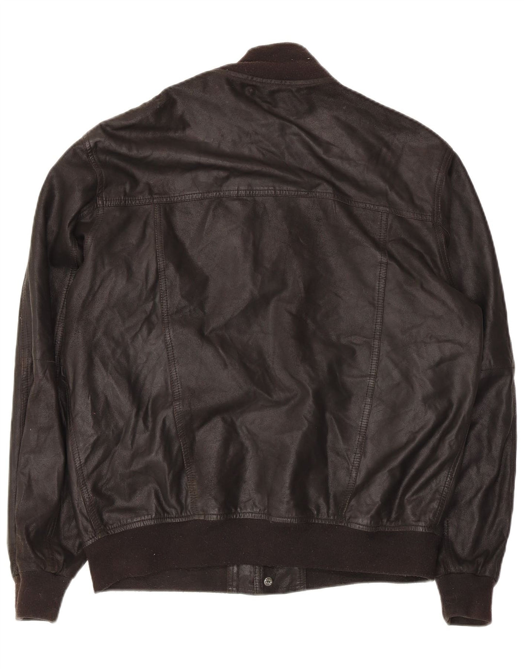Luca D'altieri Giacca bomber da uomo in pelle UK 38 Pelle marrone medio