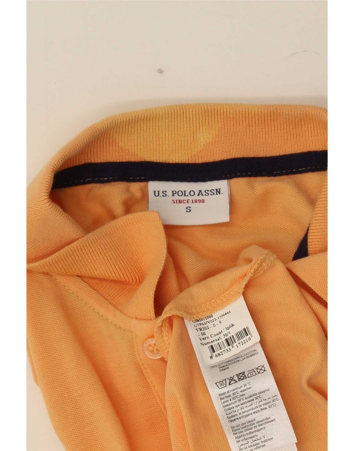 US Polo Assn Mens Polo Shirt Small Orange Cotton