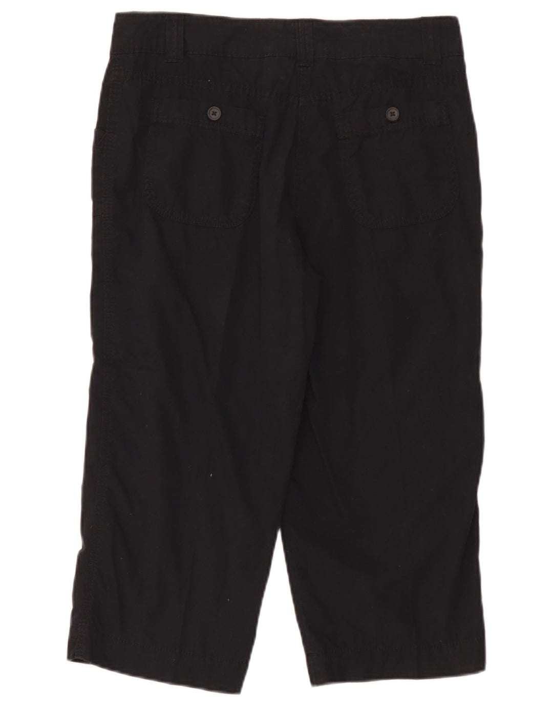 Marks & Spencer Womens Straight Capri Trousers UK 12 Medium W32 L20 Black