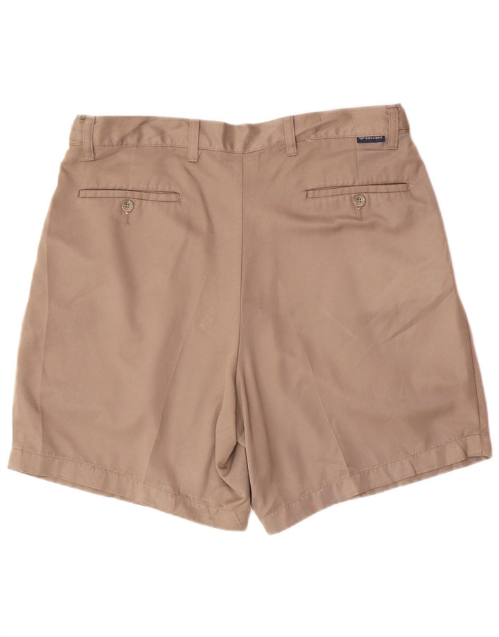 DOCKERS Pantaloncini chino con pegging da uomo W36 Large Marrone Poliestere