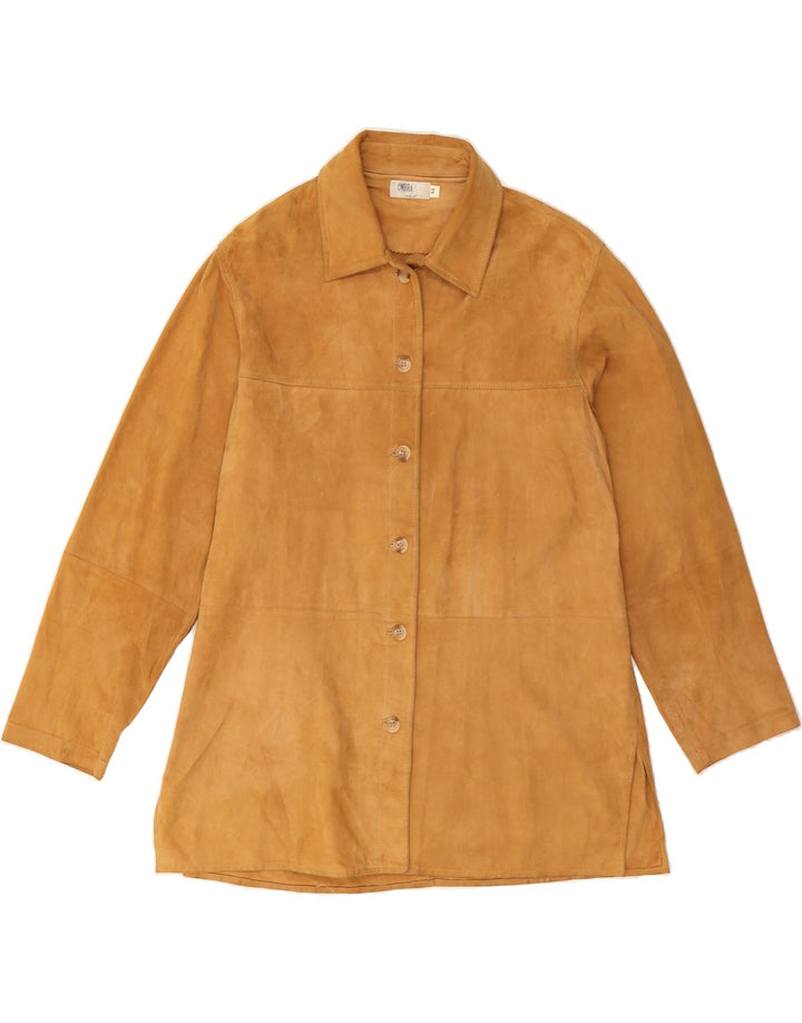 OMBRALUCE Womens Weekend Suede Jacket IT 44 Medium Brown Leather Vintage Ombraluce and Second-Hand Ombraluce from Messina Hembry 