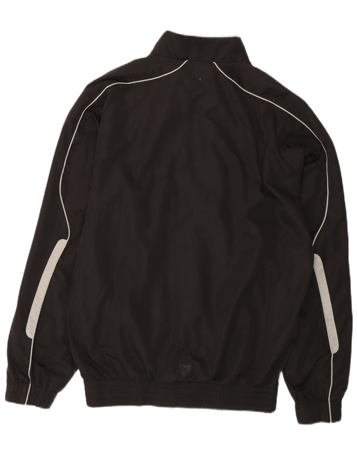 Umbro Herren-Trainingsanzugoberteil mit Grafik, XL, schwarzes Farbblock-Polyester