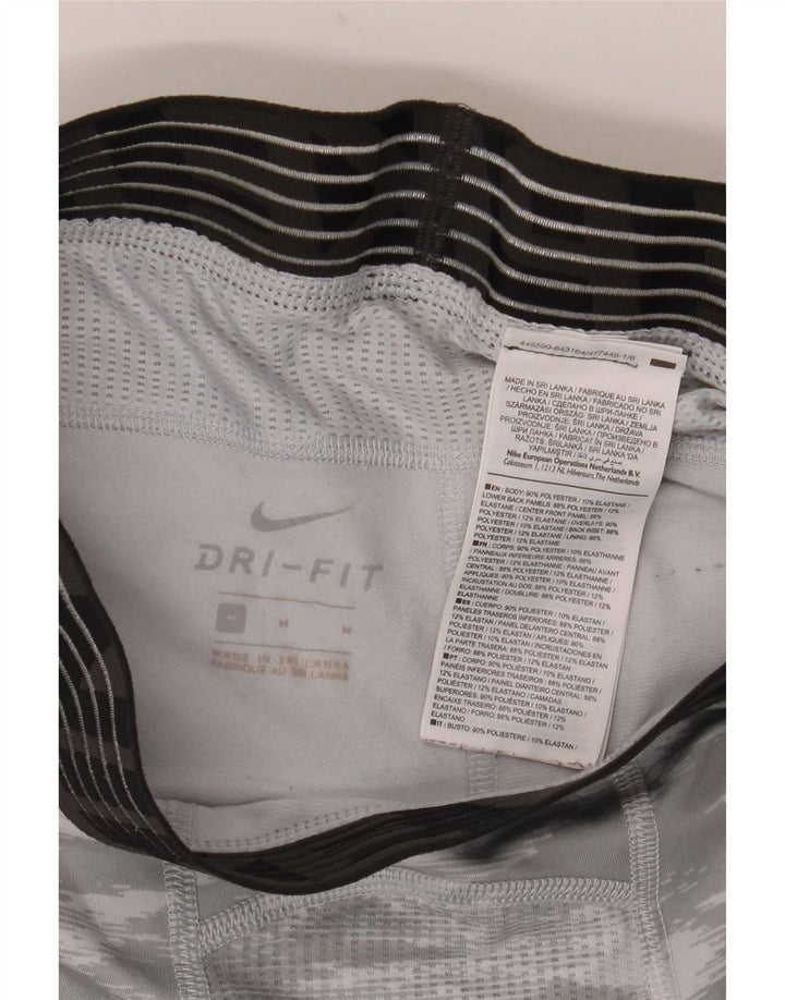 Nike Mens Dri Fit Leggings Medium Grey Camouflage Polyester