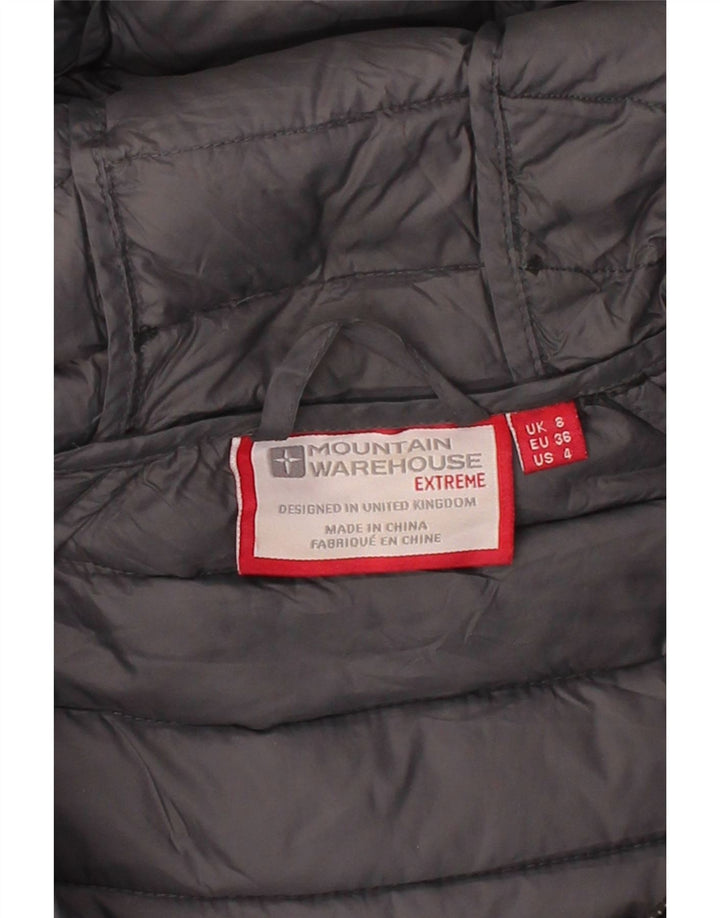 MOUNTAIN WAREHOUSE Womens Hooded Padded Jacket UK 8 Small Black Nylon Vintage Mountain Warehouse and Second-Hand Mountain Warehouse from Messina Hembry 