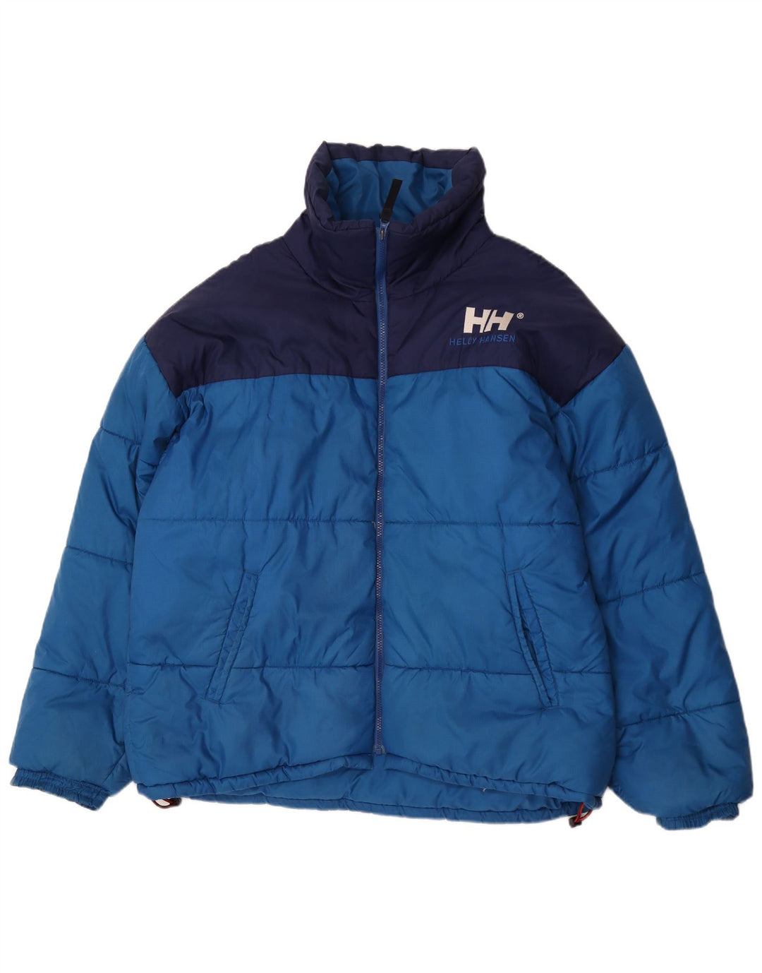Helly Hansen Mens Padded Jacket UK 42 XL Blue Colourblock Nylon